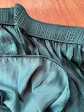 Pantalones de pierna ancha de seda para mujer, mallas tobilleras sueltas de pierna ancha, informales, cintura elástica, RZBY110