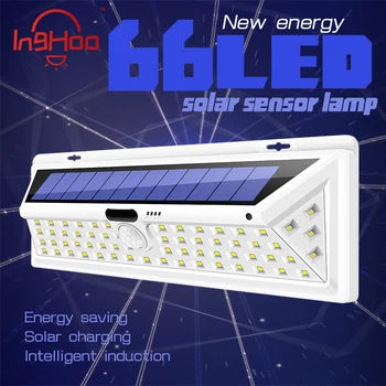 

IngHoo 66 LED Solar Sensor Light Saving Lithium Battery PIR Motion Sensing Outdoor Waterproof Corridor Courtyard Safety Light