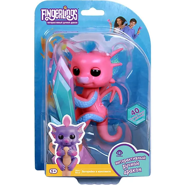 Интерактивный дракон WowWee Fingerlings Сенди 12 см | Игрушки и хобби