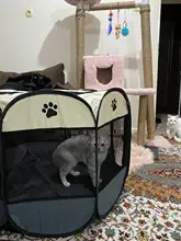 Tienda portátil porta mascotas plegable, Corralito, transpirable, de fácil operación, cerca octagonal, cama perrera extraíble para cachorro para gatos