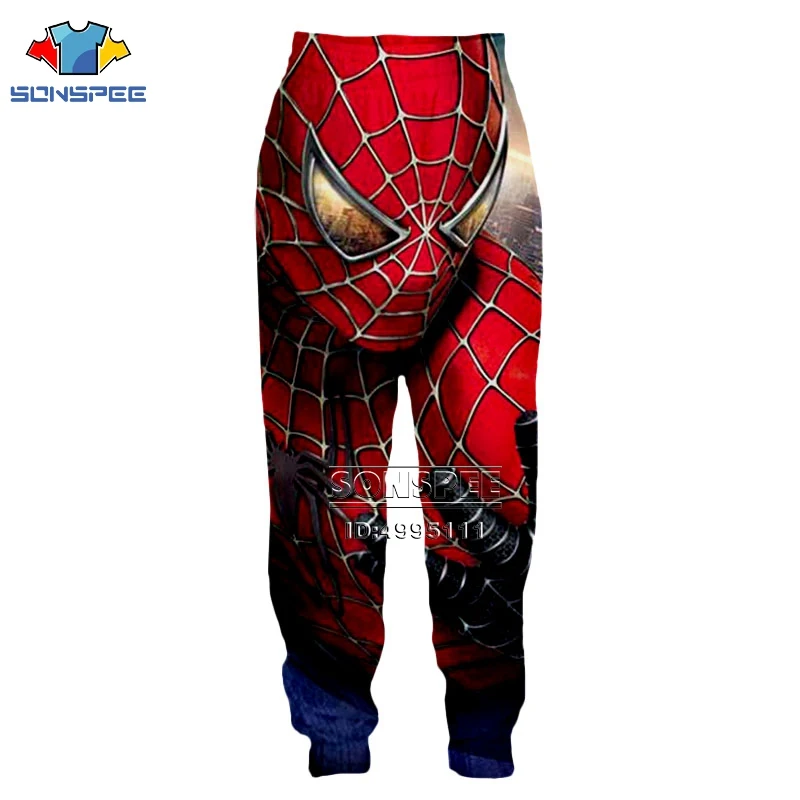 SONSPEE, 3D принт, Новое поступление, Spider-man штаны для мужчин и женщин, весна-осень, модные спортивные штаны, свободные эластичные штаны
