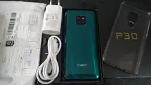 Cubot P30 Teléfono Movil Libre Pantalla 6,3 FHD+ 2340x1080p Doble Lado Vidrio 4GB + 64GB Smartphone Android 9,0 pastel Helio P23 AI Triple Cámara Trasera identificación facial Face ID Octa-Core Batería 4000mAh