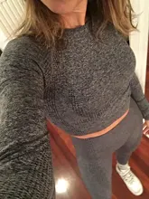 Conjunto de Yoga sin costuras para mujer, ropa deportiva de entrenamiento, gimnasio, Top corto de manga larga, Leggings de cintura alta, trajes cortos, 2/3/5 Uds.