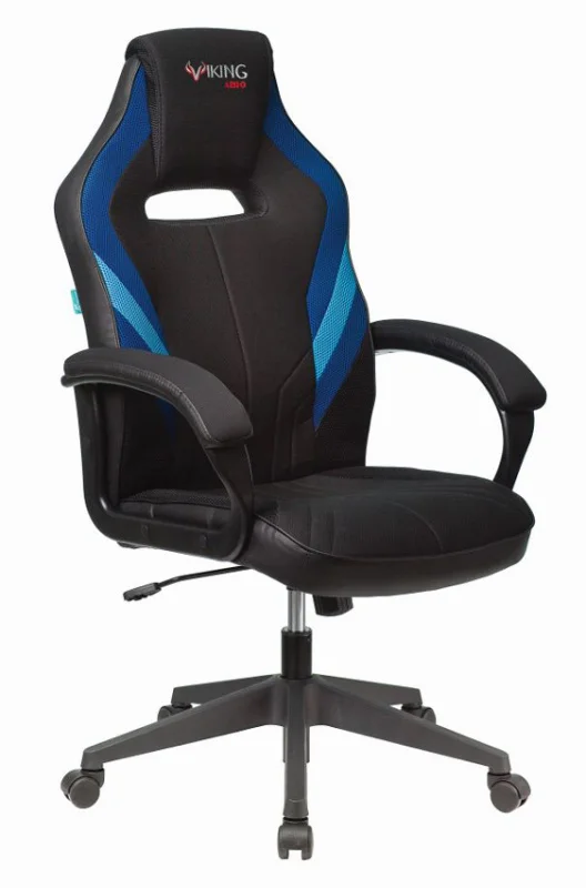 Кресло игровое Бюрократ VIKING 3 AERO BLUE черный/синий искусст.кожа/ткань |