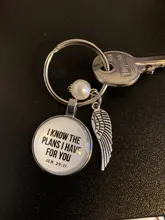 Verso de la Biblia clave cadenas fe llavero escritura citar joyería cristiana amigo mujeres hombres regalo regalos