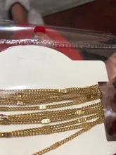 Cadena de oro de acero inoxidable de 2 metros, cadenas planas de 2mm de ancho para fabricación de collares y pulseras, accesorios a granel