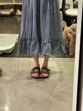 Vestido de verano largo de encaje Retro, elegante, entallado, Europeo, romántico, azul