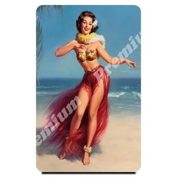 

Hawaii souvenir magnet vintage poster