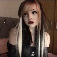 Eunice-Pinzas largas y lisas de 22 pulgadas para mujer, postizo de pelo sintético resistente al calor, color blanco, rojo, morado y rosa