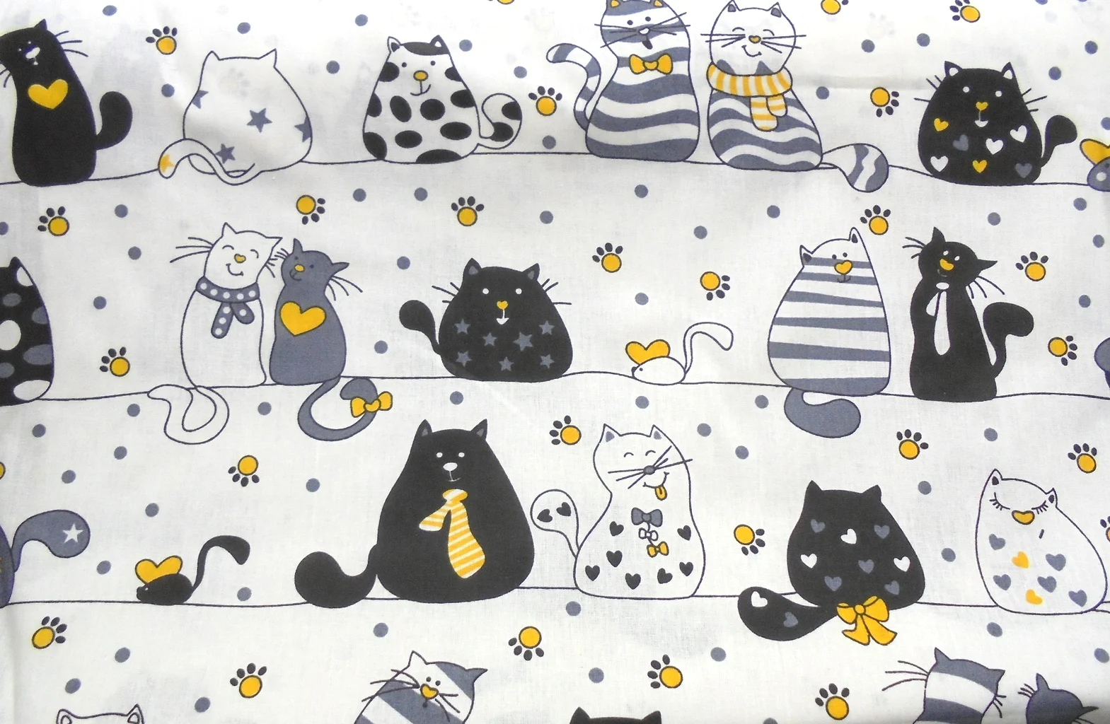 Коты Бязь 100% хлопок 50*150 см | Дом и сад