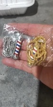 Collar con colgante 3D para barbería, cadena de poste para Barbero, estilo Hip Hop, gótico, joyería