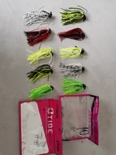 Señuelos de Pesca con plantilla, 5 uds., cebo Artificial para Pesca, falda, plantillas de Pesca de goma, cabeza de Pesca, Buzz Swim Bass Jig 7g /10g/14g 1/4oz 3/8oz 1/2oz