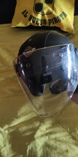 Visera recta para casco de motocicleta, visera Retro de 3 botones para cara abierta, transparente, plata y negro