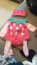 Outfit Clothing Romper Strawberry-Costume Festival Photography Halloween Baby-Girl Full-Sleeve