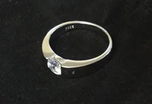 Engagement-Rings Jewelry Carat Diamond Sterling-Silver Wedding Ring-With-Certificate