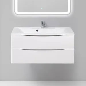 

Cabinet under the sink belbagno Marino 100 Bianco Lucido (marino-1000-2c-so-bl-p)