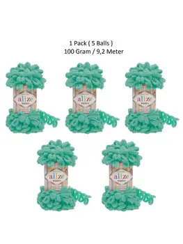 

Thread 1 Pack ( 5 Balls ) Alize Puffy Hand Knitting Yarn Colour Number: 490 ( Mint )