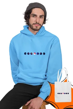 

Angemiel Wear Color Transition Flats Blue Men 'S Hooded Sweatshirt Bags Kombin
