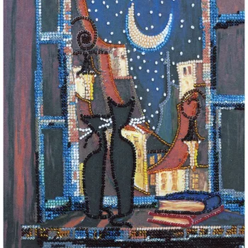 

Amv-043 set for embroidery with beads 'in the window of the Cat' 20*20 cm