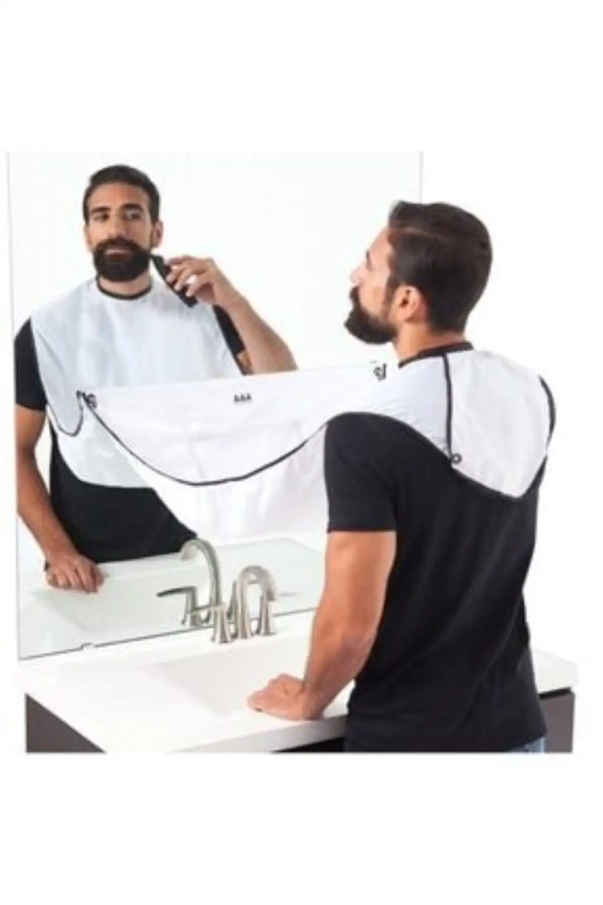 

Hair Beard Trimmer Shaving Apron-white