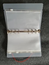 Archivador de fotos A5 A6, productos de almacenamiento, pegatinas de inserción, carpeta de folletos en espiral, 8 Uds., hojas internas, bolsa con cremallera