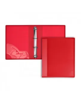 

FOLDER WITH 4 RINGS. A4 FORMAT AND LIDS EXTRA RIGID ABOVE WITH LOIN 40 MM RED COLOR