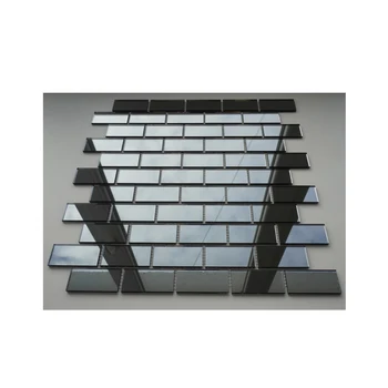

Mirror mosaic on mesh Kristan mosaic 63mm x 30mm graphite g63-2 decor glass tile