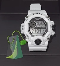 Relojes hombres reloj Digital blanco SMAEL deporte reloj de 50M resistente al agua de fecha reloj masculino Digital relojes militares de hombres deporte