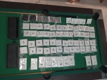 Coswall-Enchufe de pared con puerto USB, toma de corriente de 16A tipo europeo dual, para carga de 5V y 2.1A, con indicador LED, panel gris, negro, blanco o dorado