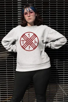 

Angemiel Wear Red Göktürkçe Turkish Write White Women Sweatshirts