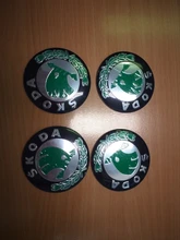 Pegatina para neumático de coche, accesorios para Skoda Rapid GT Superb Fabia Kodiaq Octavia kamiq, 56mm, logotipo del Centro 3D, 4 Uds.