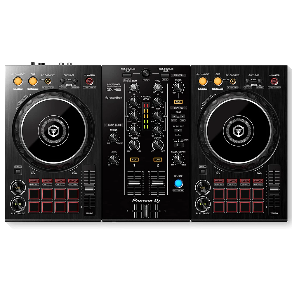 Pioneer Professional Dj Controller Audio Sound Mixer With Protective Case DDJ-400 2 Channel Good For