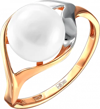 

Примаэксклюзив ring with 1 Pearl in red gold