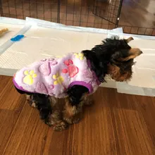 Puppy-Vest-Clothing Dog-Coat French Bulldog Pawstrip Fleece Chihuahua Winter Cotton Warm