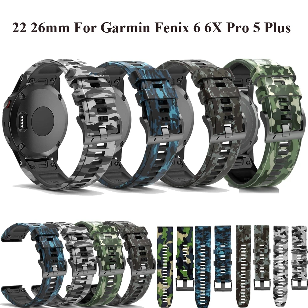 

For Garmin Fenix 7 7X Silicone Strap 26mm 22mm Quick Release Strap Fenix 6X 5X 6 5 Plus/945 Strap Bracelet