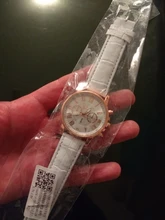 Reloj analógico de cuarzo con correa de cuero para hombre y mujer, cronógrafo de lujo, color negro, blanco y dorado, Unisex