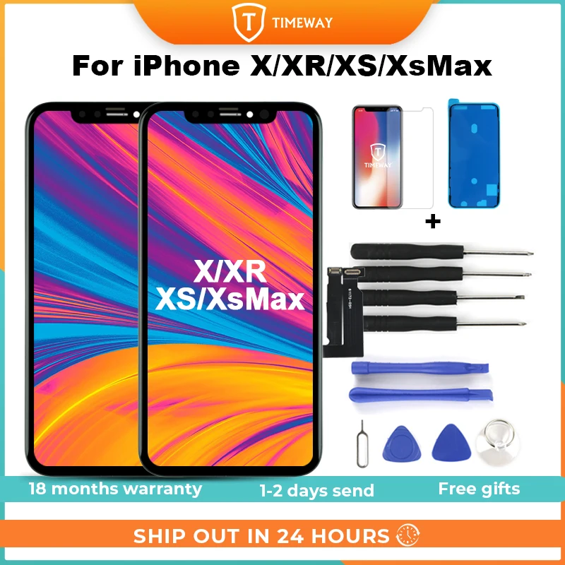TFT для iPhone X с 3D сенсорным экраном экран в сборе без битых пикселей XR XS XSMax сменный