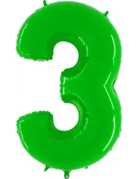 

Balloon Number 3 100cm Green Neon-Foil Polyamide-G903WHL