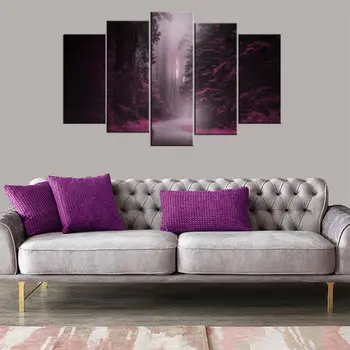 

Foggy Forest View 5 Piece Mdf Table