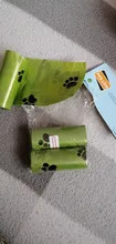 Bolsas biodegradables de basura para perros y gatos, Bolsa para popó de basura para perros y gatos con estampado de huella cero, Bolsa para popó mascotas