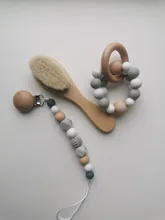 Cepillo de lana Natural para el cuidado del bebé, cepillo para bebé recién nacido, cepillo para el cabello infantil, masajeador de cabeza