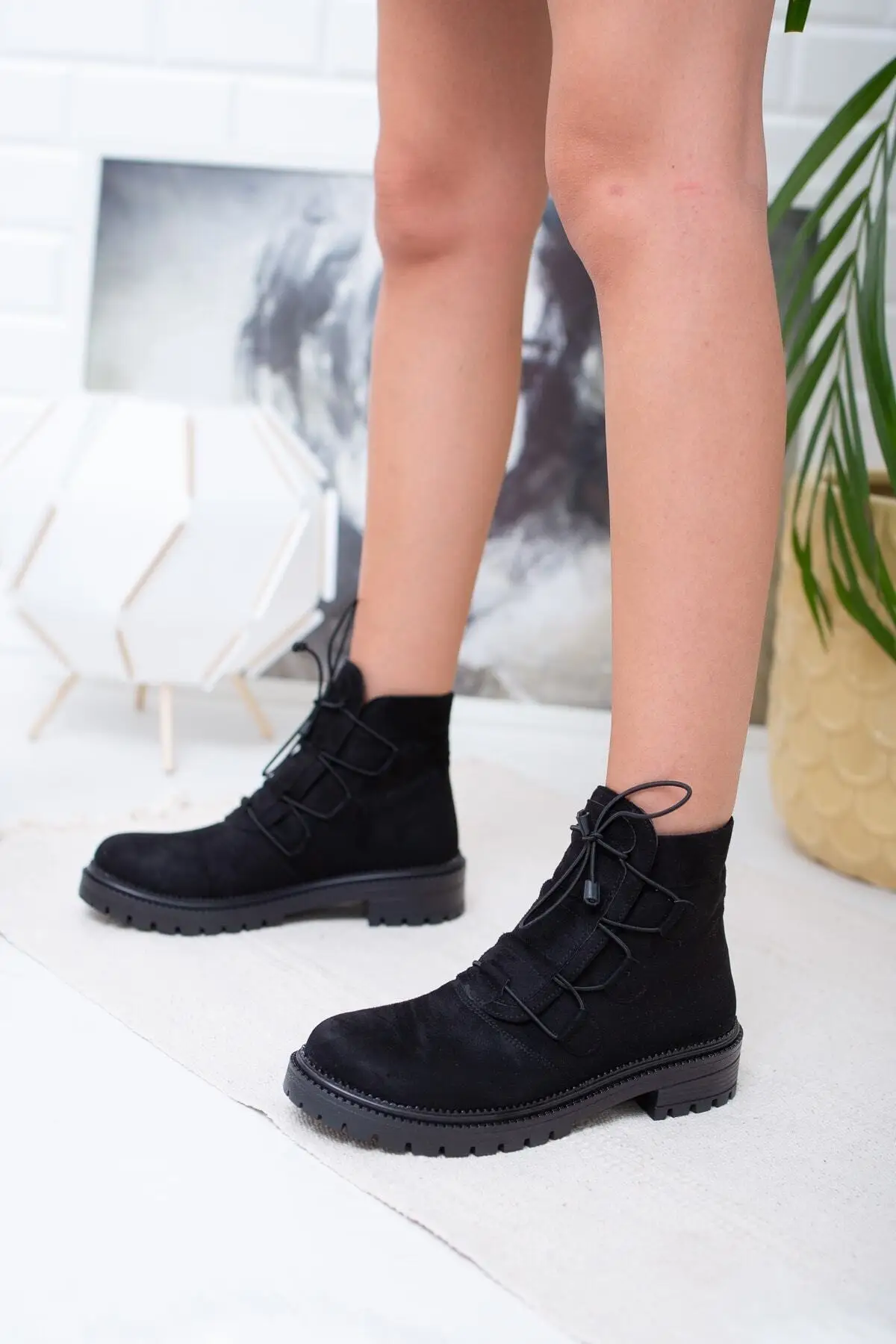 Shein-Botas de suela de goma para mujer, botines de tacón alto, otoño e  invierno, 2020 - AliExpress Calzado