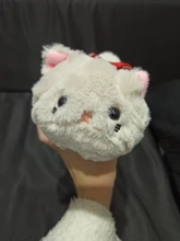 Estuche de lápices kawaii para niñas, estuche escolar de felpa con diseño de gato, de lona, estuche escolar para lápices