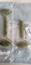 Rodillo masajeador Facial de piedra de Jade, masajeador Natural para cara, ojo, cuello, Guasha raspador, herramientas adelgazantes de belleza