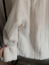 Abrigo de piel de conejo para mujer, chaqueta de piel sintética cómoda, color blanco cálido, manga larga, abrigo de piel Artificial de gran tamaño, Invierno 2020