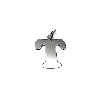 

Pendant 925 sterling silver m smooth 22mm. Letter T [AA7745]