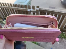 Cartera larga de piel sintética para mujer, monedero cartera borla, tarjetero, bolso de mano tipo monedero