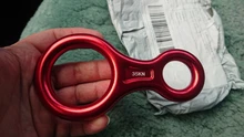 Anillo con figura de montañismo, descenso de escalada pequeño, equipo de descenso de 8 palabras para familia, accesorios de Camping al aire libre
