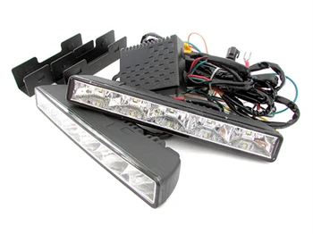 

Led DRLs daytime running lights 12V 24V 5W dimmable function arrows and delay shutdown IP65 approved E8 E4 r87