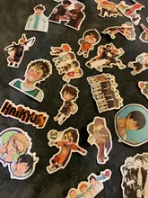 10 50 100 unids/pack Japón Anime de dibujos animados Anime tee pegatinas estética portátil bicicleta guitarra Skateboard impermeable adhesivo